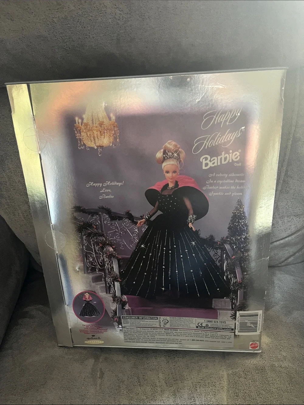 NIP 1998 Happy Holidays Barbie with misprinted box